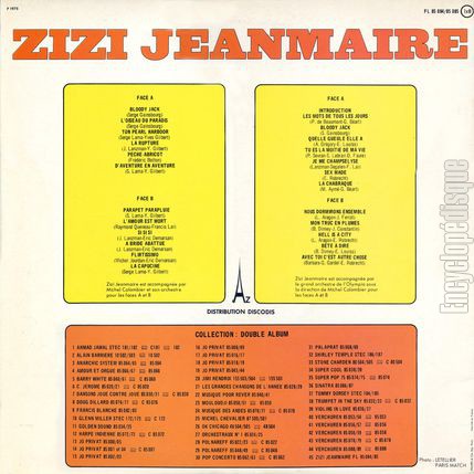 [Pochette de Double album (Zizi JEANMAIRE) - verso]