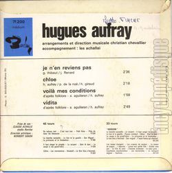 [Pochette de Je n’en reviens pas (Hugues AUFRAY) - verso]