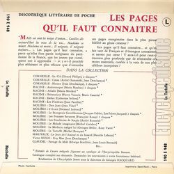 [Pochette de Molire : Le tartuffe (LES PAGES QU’IL FAUT CONNAITRE) - verso]