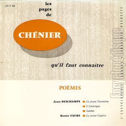 [Pochette de Chnier : Pomes (LES PAGES QU’IL FAUT CONNAITRE)]