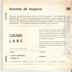 [Pochette de Louise Lab (FEMMES DE TOUJOURS) - verso]