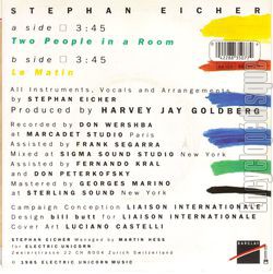 [Pochette de Two people in a room (Stephan EICHER) - verso]