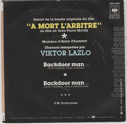 [Pochette de Backdoor man (Viktor LAZLO) - verso]