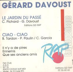 [Pochette de Le jardin du pass (Grard DAVOUST) - verso]