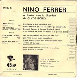 [Pochette de Mirza (Nino FERRER) - verso]