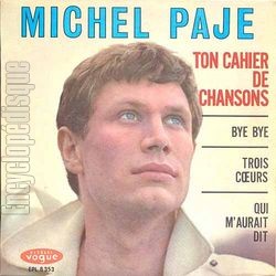 [Pochette de Ton cahier de chansons (Michel PAJE)]