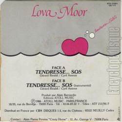 [Pochette de Tendresse… S.O.S. (Lova MOOR) - verso]