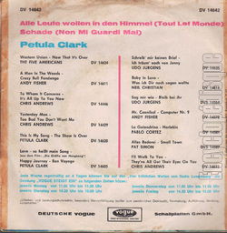 [Pochette de Alle leute wollen in den Himmel (Petula CLARK) - verso]