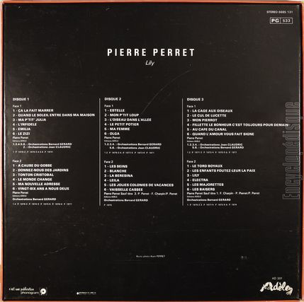 [Pochette de lily (coffret 3 disques) (Pierre PERRET) - verso]