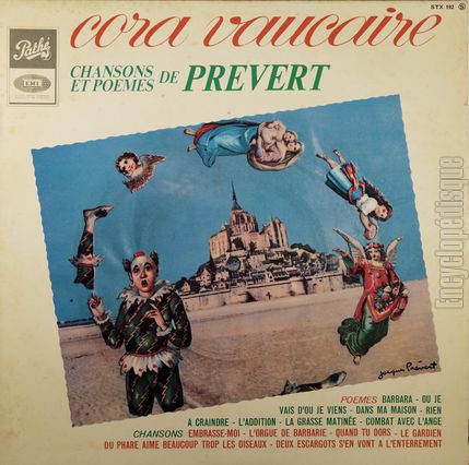 [Pochette de Chansons et pomes de Prvert (Cora VAUCAIRE)]