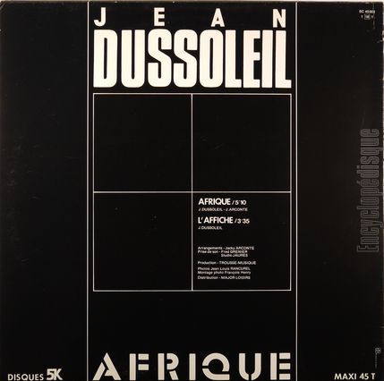 [Pochette de Afrique (Jean DUSSOLEIL) - verso]