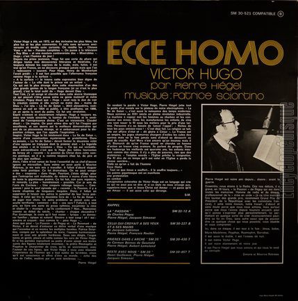 [Pochette de Ecce homo - Victor Hugo - (Pierre HIGEL) - verso]