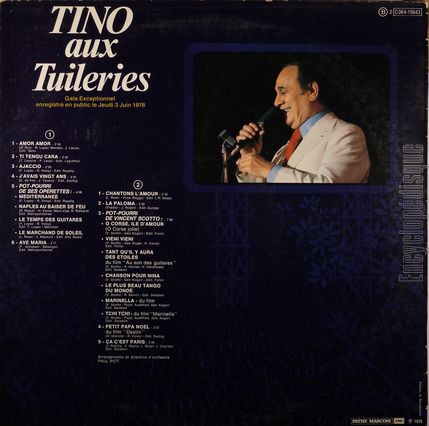 [Pochette de Tino aux Tuileries (Tino ROSSI) - verso]