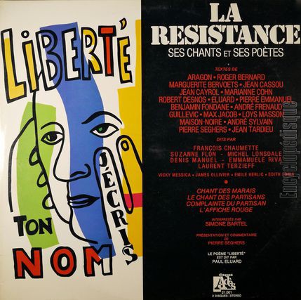 [Pochette de La Rsistance, ses chants et ses potes "Libert, j’cris ton nom" (DOCUMENT)]