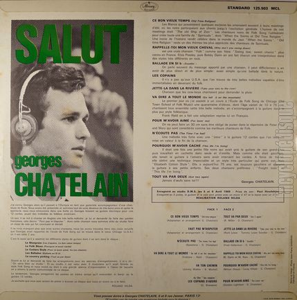 [Pochette de Salut Georges Chatelain (Georges CHATELAIN) - verso]