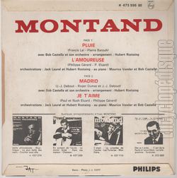 [Pochette de Pluie (Yves MONTAND) - verso]