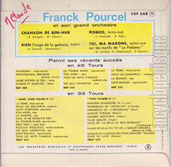 [Pochette de Chanson de Ben-Hur (Franck POURCEL) - verso]