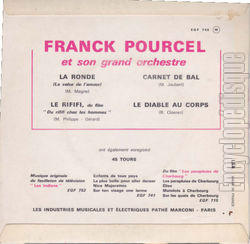 [Pochette de La ronde (Franck POURCEL) - verso]