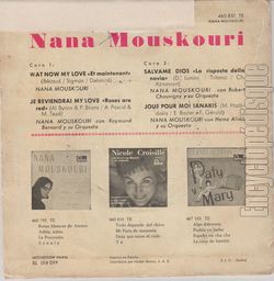 [Pochette de What now my love (Nana MOUSKOURI) - verso]