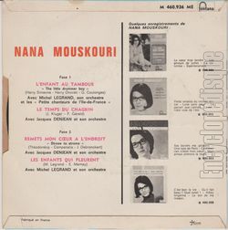 [Pochette de L’enfant au tambour (Nana MOUSKOURI) - verso]