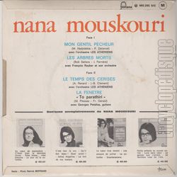 [Pochette de Mon gentil pcheur (Nana MOUSKOURI) - verso]