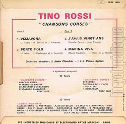 [Pochette de Chansons corses  Vizzavona  (Tino ROSSI) - verso]