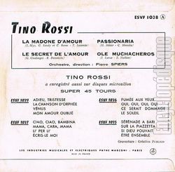 [Pochette de La madone d’amour (Tino ROSSI) - verso]