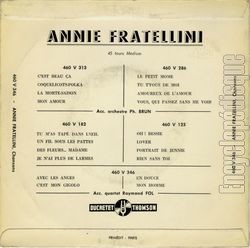 [Pochette de Avec les anges (Annie FRATELLINI) - verso]