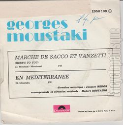 [Pochette de Marche de Sacco et Vanzetti / En Mditerrane (Georges MOUSTAKI) - verso]