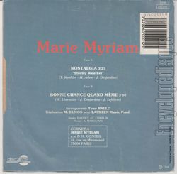 [Pochette de Nostalgia (Marie MYRIAM) - verso]