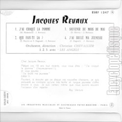 [Pochette de J’ai croqu la pomme (Jacques REVAUX) - verso]