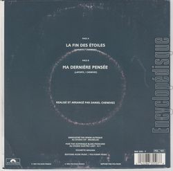 [Pochette de La fin des toiles (NIAGARA) - verso]