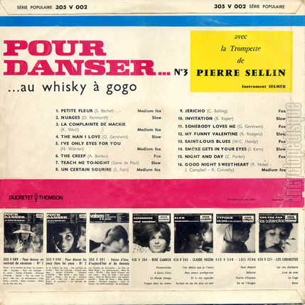 [Pochette de Pour danser… au whisky  gogo (Pierre SELLIN) - verso]