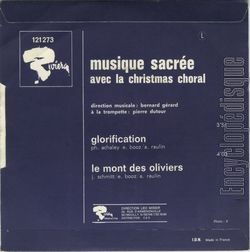 [Pochette de Musique sacre (CHRISTMAS CHORAL) - verso]