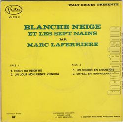 [Pochette de Blanche Neige et les 7 nains (Marc LAFERRIRE) - verso]