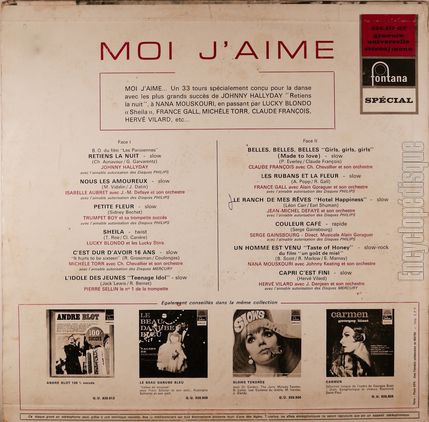 [Pochette de Moi j’aime (COMPILATION) - verso]