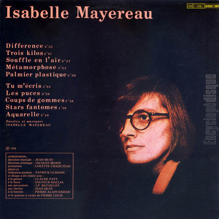 [Pochette de Tu m’cris - Diffrence (Isabelle MAYEREAU) - verso]