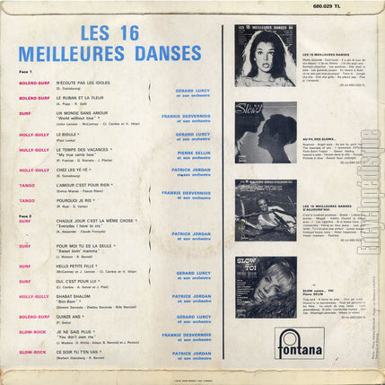 [Pochette de Les 16 meilleures danses (COMPILATION) - verso]