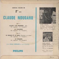 [Pochette de Allez-y les bergres (Claude NOUGARO) - verso]