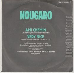 [Pochette de Ami chemin (Claude NOUGARO) - verso]