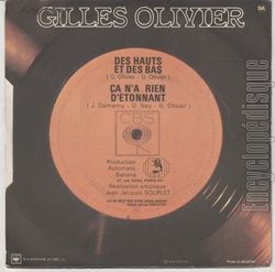 [Pochette de Des hauts et des bas (Gilles OLIVIER) - verso]