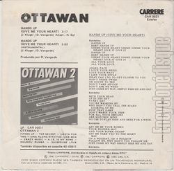 [Pochette de Hands up (Give me your heart) (OTTAWAN) - verso]