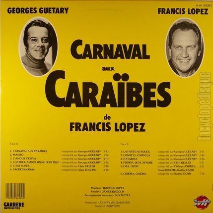 [Pochette de Carnaval aux Carabes (OPRETTES) - verso]