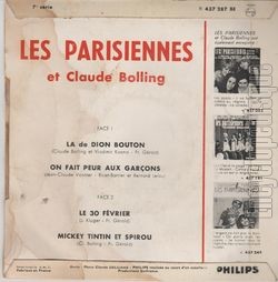 [Pochette de La de Dion Bouton (Les PARISIENNES et Claude BOLLING) - verso]