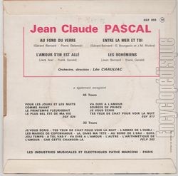 [Pochette de Au fond du verre (Jean-Claude PASCAL) - verso]