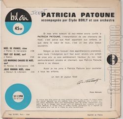 [Pochette de Nol de France (Patricia PATOUNE) - verso]