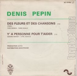 [Pochette de Des fleurs et des chansons (Denis PPIN) - verso]