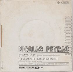 [Pochette de Et mon pre (Nicolas PEYRAC) - verso]