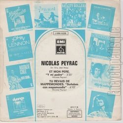 [Pochette de Et mon pre (Nicolas PEYRAC) - verso]