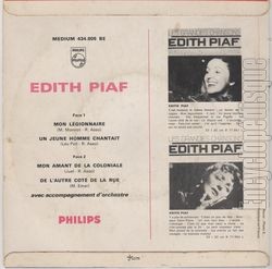 [Pochette de Mon lgionnaire (dith PIAF) - verso]